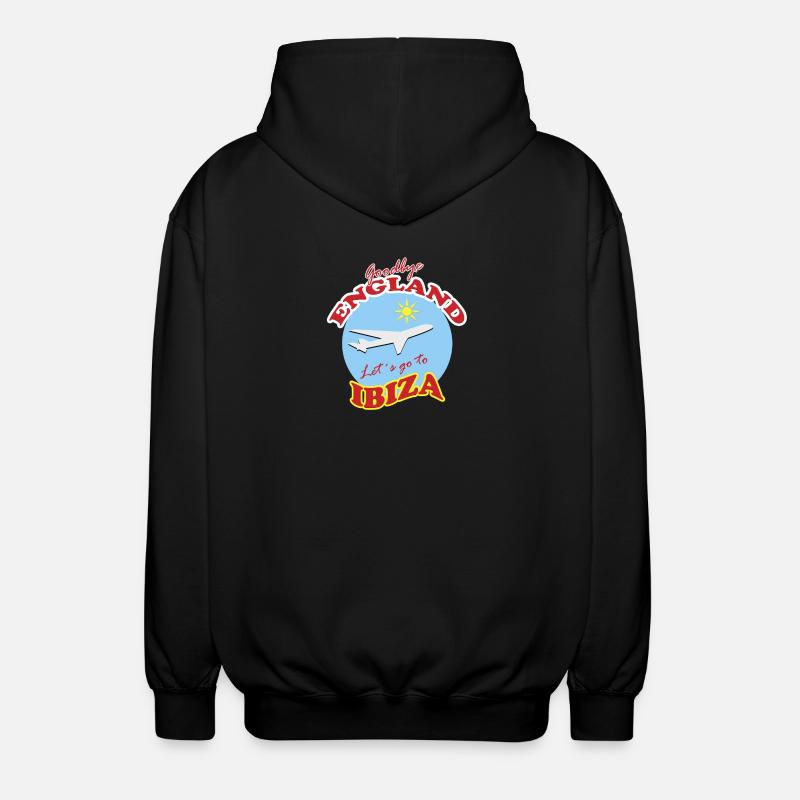 Adieu l’Angleterre. Allons à Ibiza. - Veste à capuche unisexe - noir