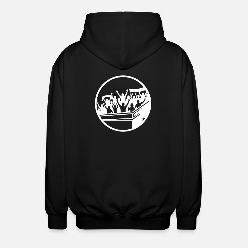 Silhouette du stade des supporters - Veste à capuche unisexe - noir