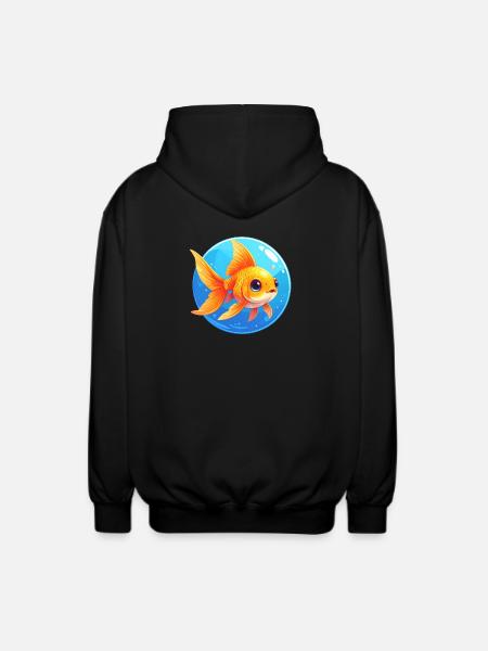 Poisson rouge - Veste à capuche unisexe - noir