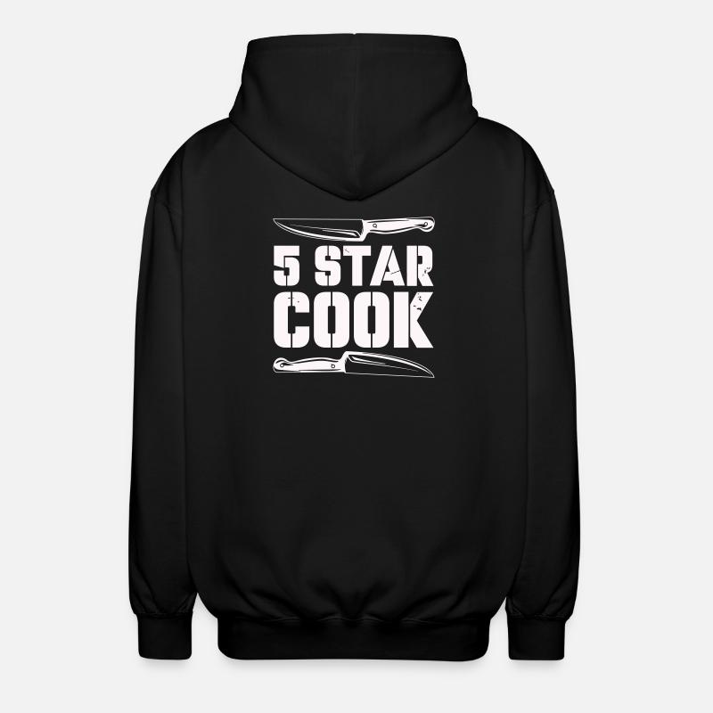 5_star_cook- - Unisex Kapuzenjacke - Schwarz