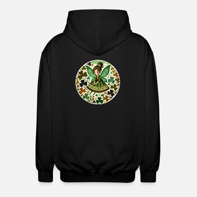 Smaragdfeenklee-Garten - Unisex Kapuzenjacke - Schwarz