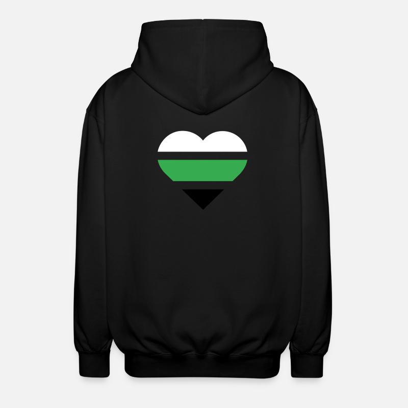 Pride Flag Heart · Neutrois - Unisex Kapuzenjacke - Schwarz