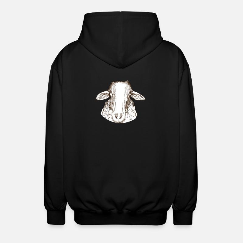 Schaf - Unisex Kapuzenjacke - Schwarz