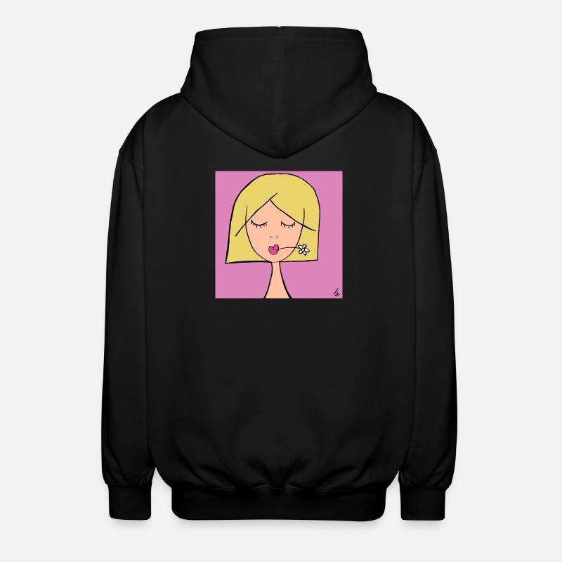 blonde - Unisex Hooded Jacket - black