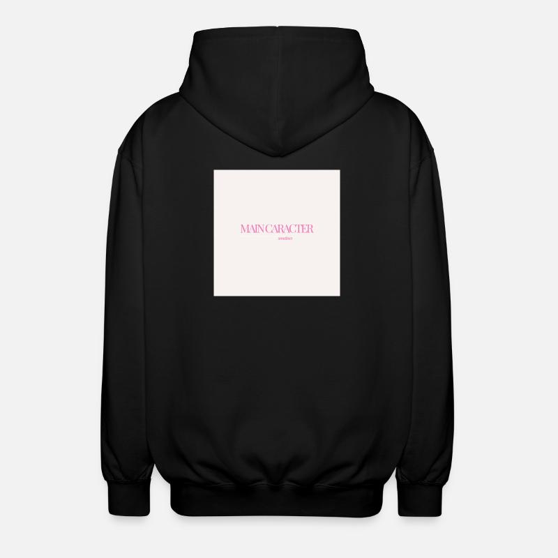 "CARACTER SOMETIMES" Graphic Tee Design - Unisex Hooded Jacket - black