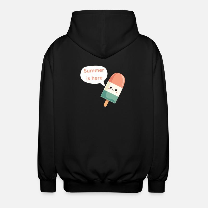 Summer Is Here - Unisex Hooded Jacket - black