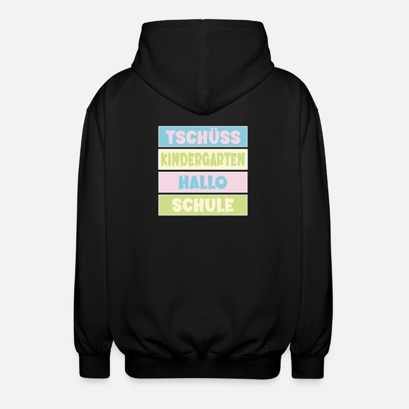 Abschied Kindergarten Einschulung - Unisex Kapuzenjacke - Schwarz