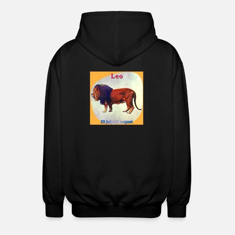 Löwe - Unisex Kapuzenjacke - Schwarz