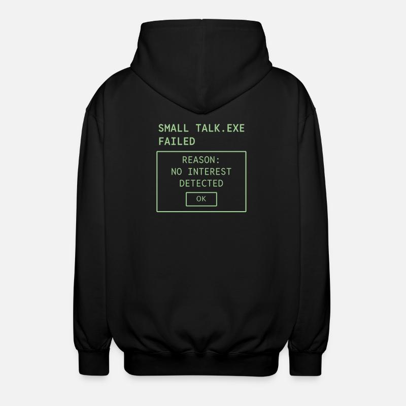 PETIT TALK.EXE ÉCHOUÉ - Veste à capuche unisexe - noir