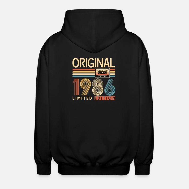 40 years, 40th anniversary - Unisex Hooded Jacket - black