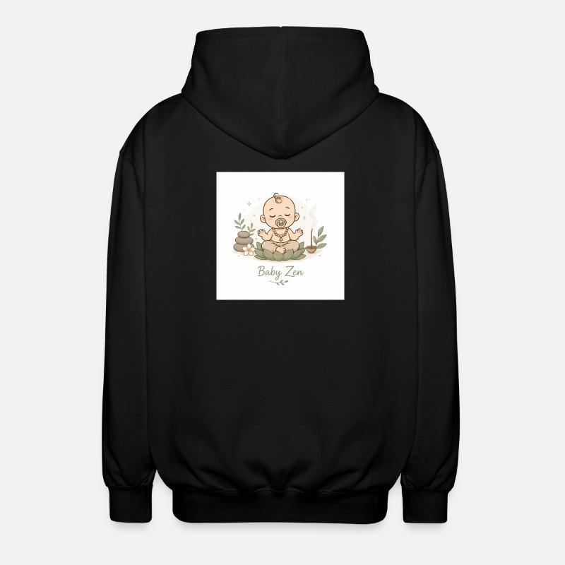 Bébé Zen Pacifique - Veste à capuche unisexe - noir