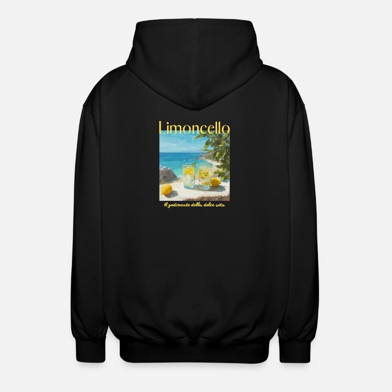 Limonecello am Strand - Unisex Kapuzenjacke - Schwarz