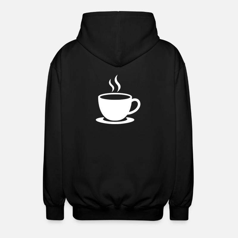 Coffee - Unisex Hooded Jacket - black