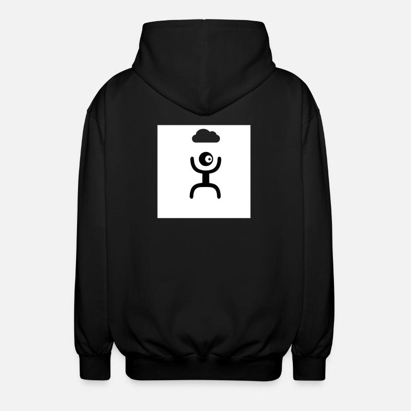 cloudy - Unisex Hooded Jacket - black