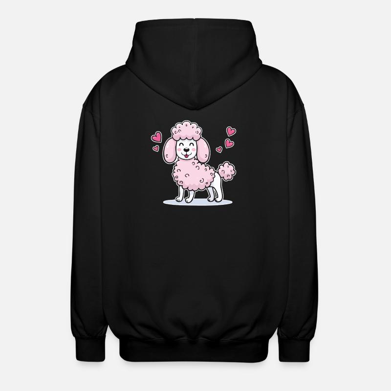 Rosa Pudel (Comic) - Unisex Kapuzenjacke - Schwarz