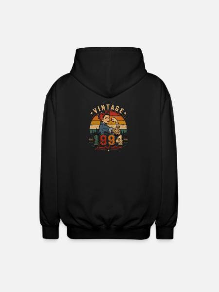 Edizione Limitata Vintage 1994 Regalo Femminile - Felpa unisex con cappuccio - nero
