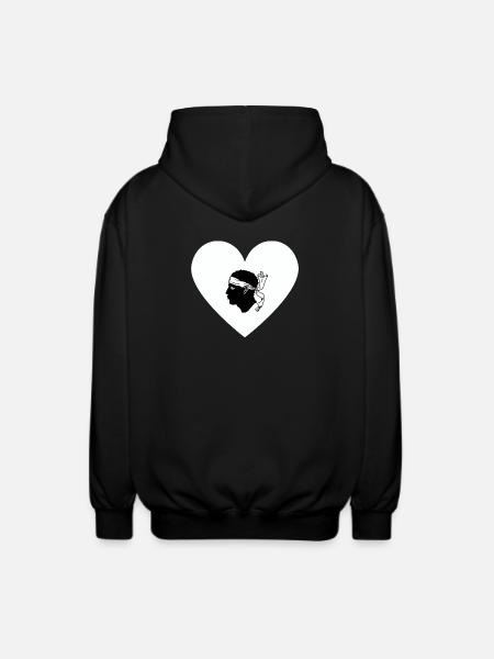 Korsika-Liebe - Unisex Kapuzenjacke - Schwarz