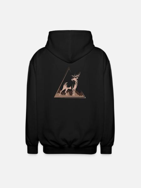 Deer Deer Cadeau de Noël - Veste à capuche unisexe - noir