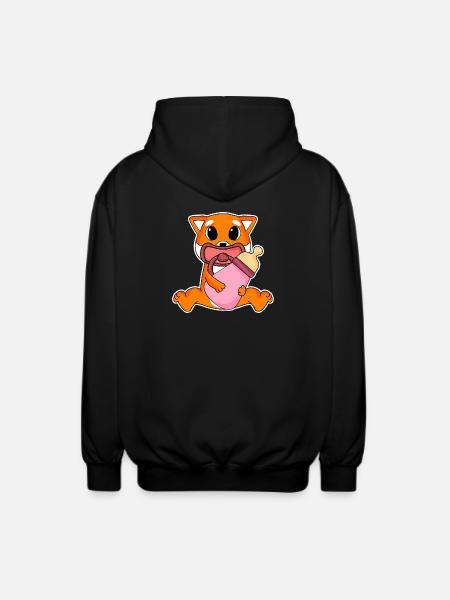 Motif Shiba Inu bébé - Veste à capuche unisexe - noir