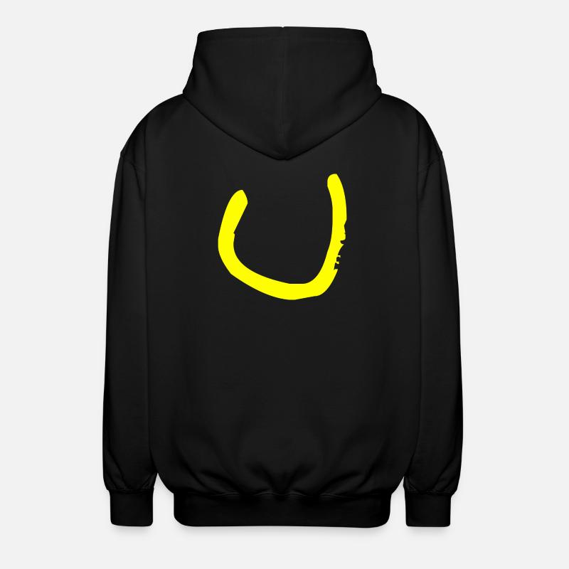 Buchstabe U - Unisex Kapuzenjacke - Schwarz