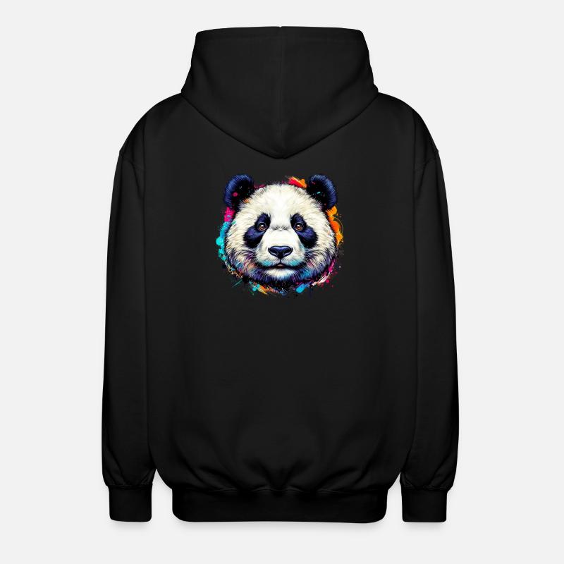 Panda - Unisex Kapuzenjacke - Schwarz