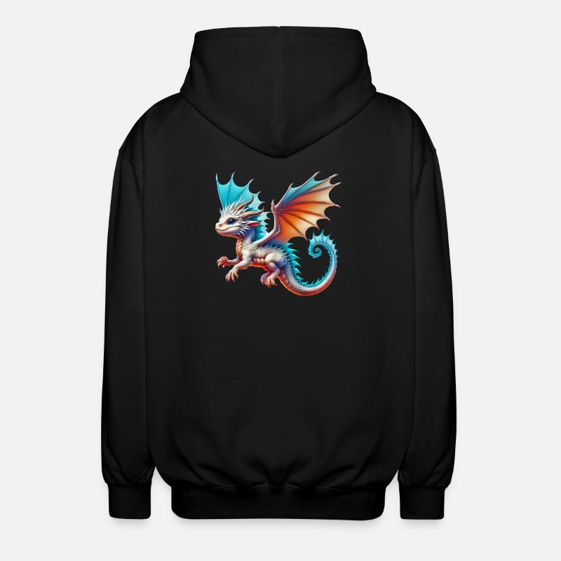 Drache - Unisex Kapuzenjacke - Schwarz