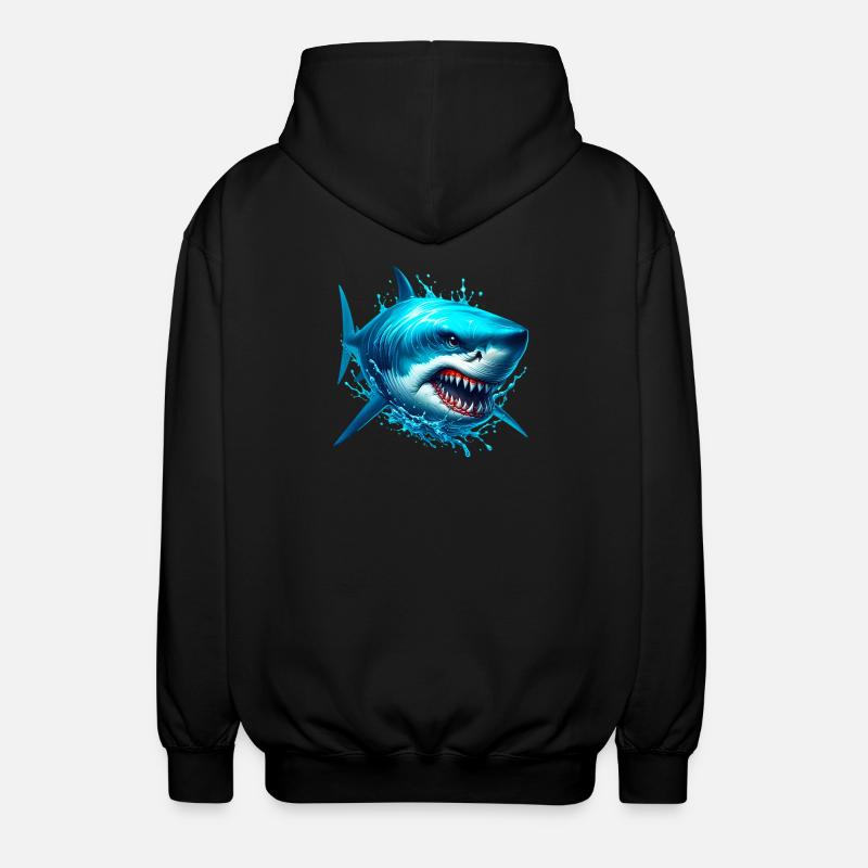 Requin - Veste à capuche unisexe - noir