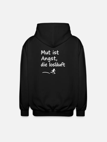 Courage is fear that starts running - Unisex Hooded Jacket - black