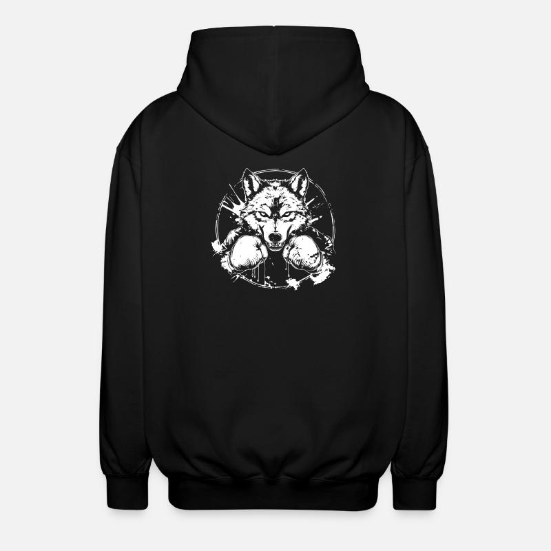 Wolf Boxer Boxe MMA - Veste à capuche unisexe - noir