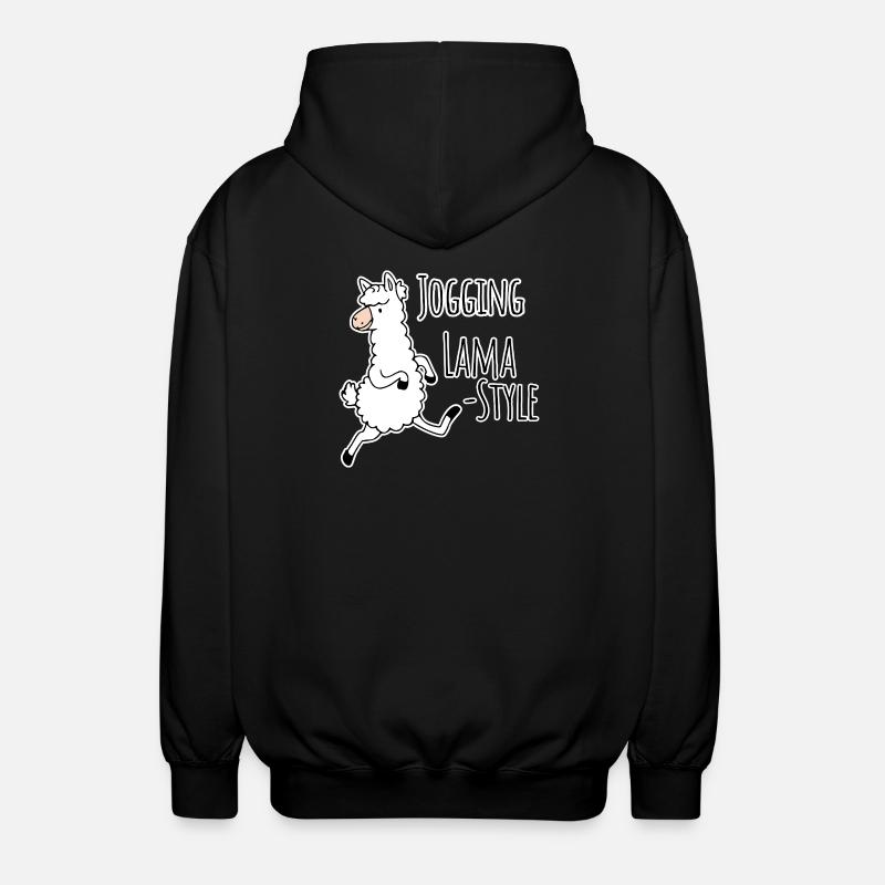 Jogging - style lama ! Idiot mais rapide ! - Veste à capuche unisexe - noir