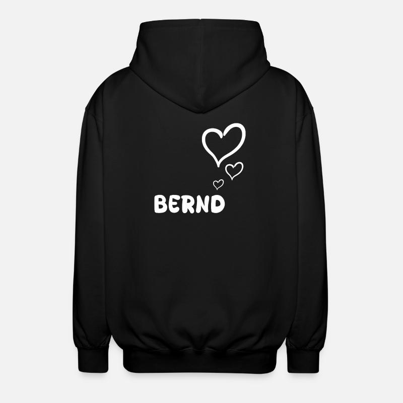 Bernd as a first name - Unisex Hooded Jacket - black