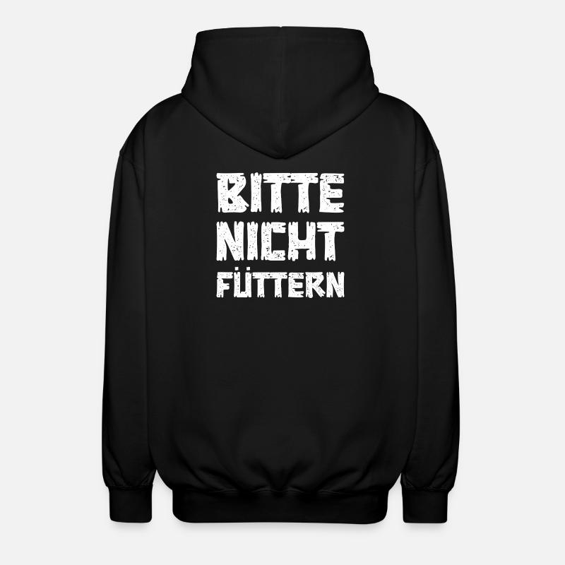 Bitte nicht füttern - Unisex Kapuzenjacke - Schwarz