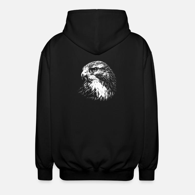 Falcon – graphismes au crayon blanc - Veste à capuche unisexe - noir