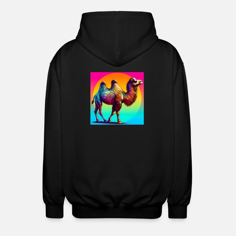 Kamel - Unisex Kapuzenjacke - Schwarz