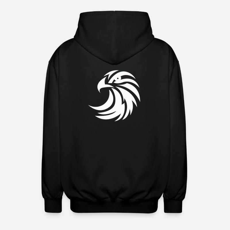 Silhouette d’aigle - Veste à capuche unisexe - noir