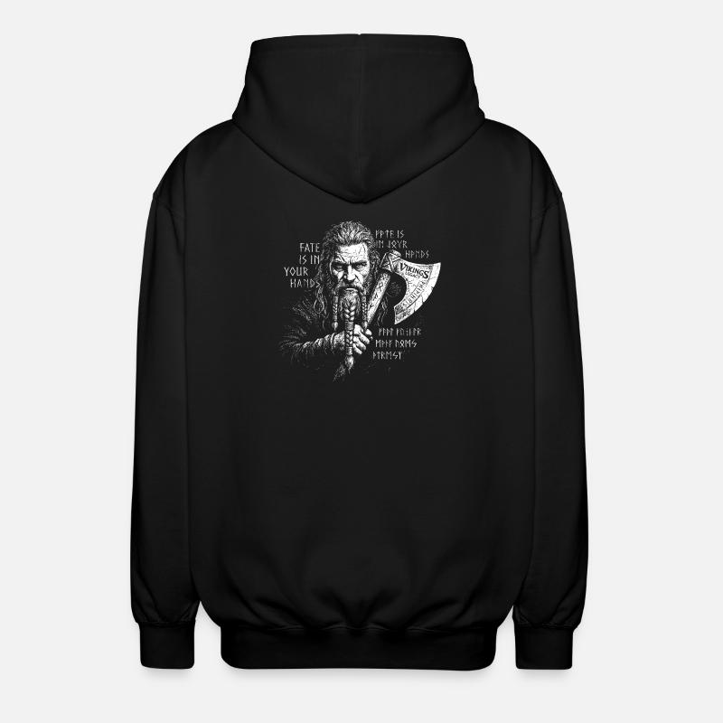 Fate is in your Hands - Unisex Hooded Jacket - black