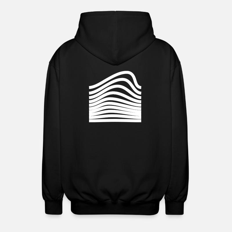 Conception ondulée et audacieuse - Veste à capuche unisexe - noir
