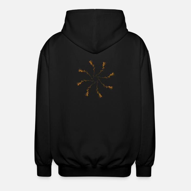 Pixel de feux d’artifice Éolienne gyroscopique - Veste à capuche unisexe - noir