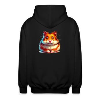 Hamster - Veste à capuche unisexe - noir - Dos - AI Model Male 185 light (185cm)