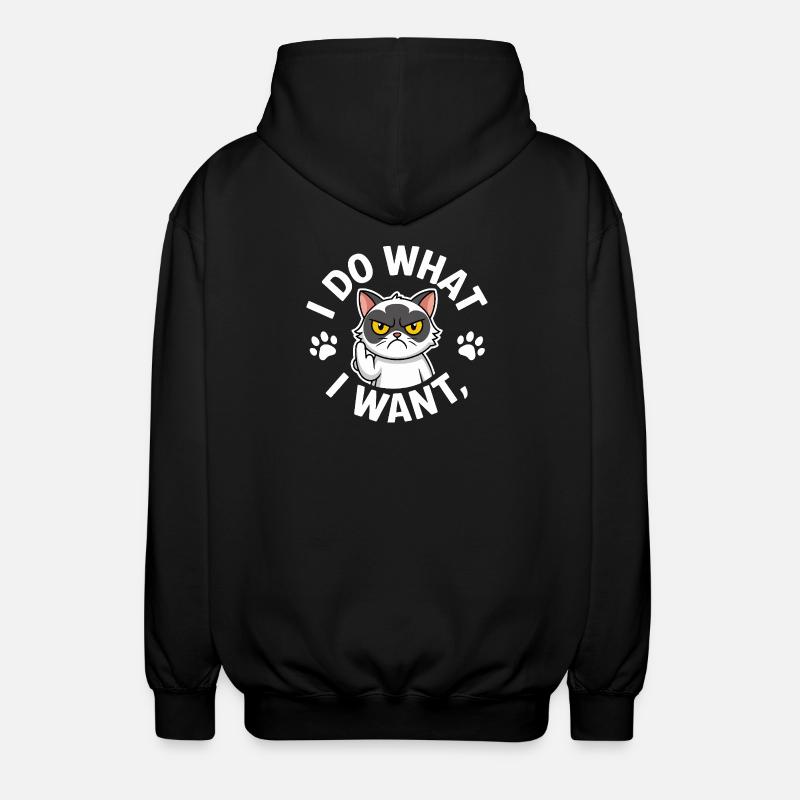 I Do What I Want - Unisex Hooded Jacket - black