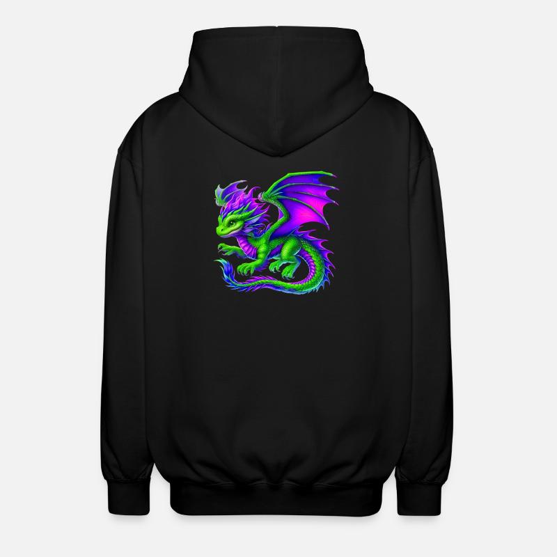 Drache - Unisex Kapuzenjacke - Schwarz