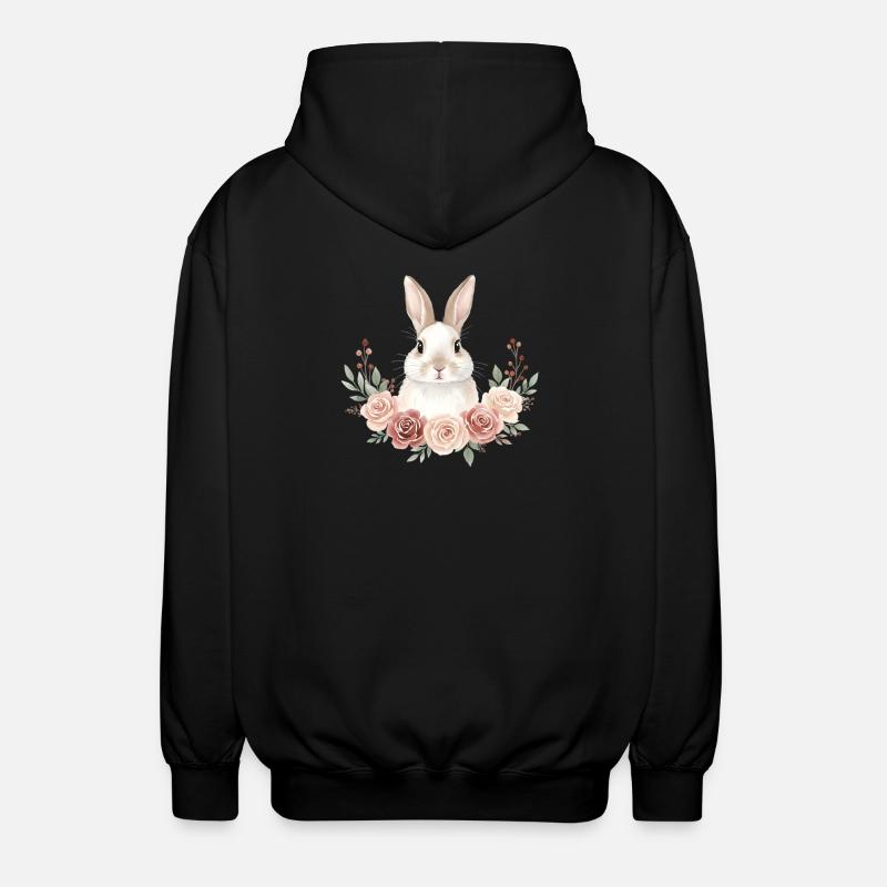 Rabbit - Unisex Hooded Jacket - black