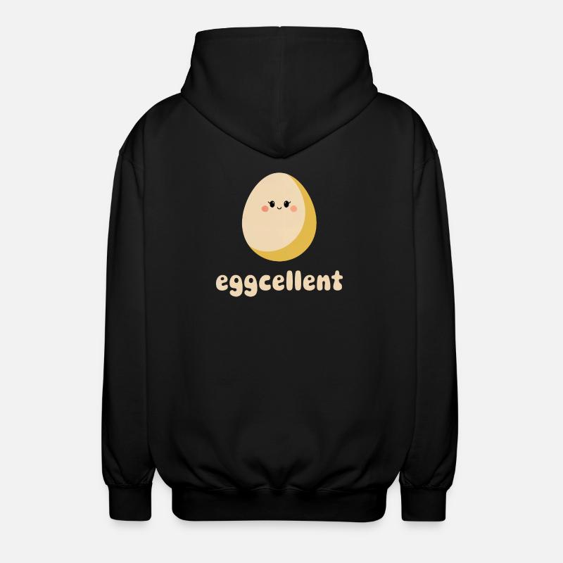 Eggcellent – Süßes Frühstücksei - Unisex Kapuzenjacke - Schwarz