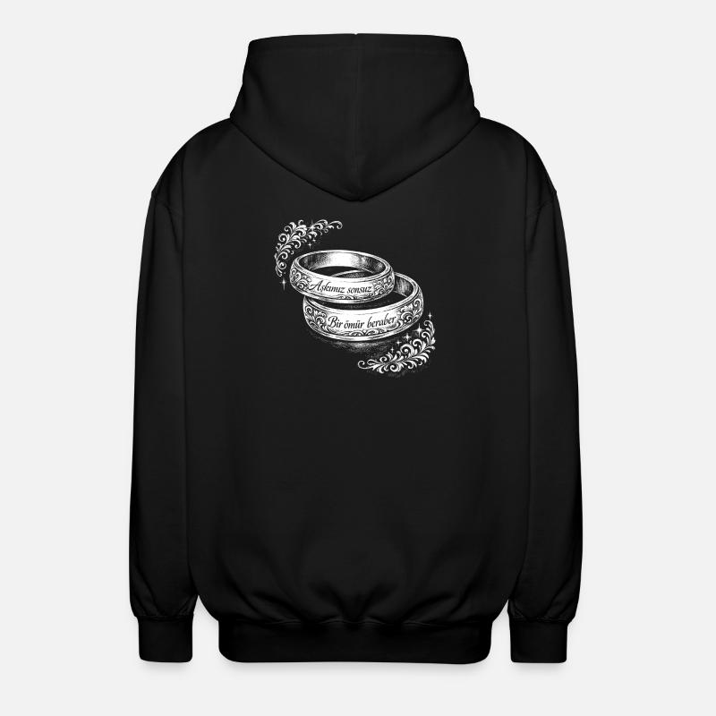 Düğün - Unisex Kapuzenjacke - Schwarz