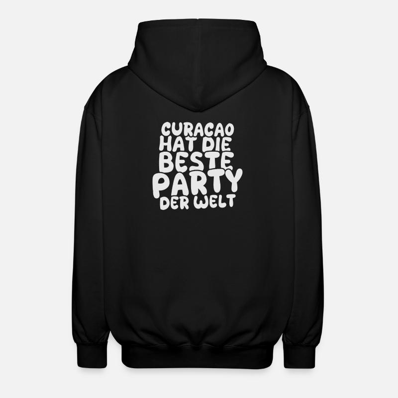 Feiern Curacao - Unisex Kapuzenjacke - Schwarz