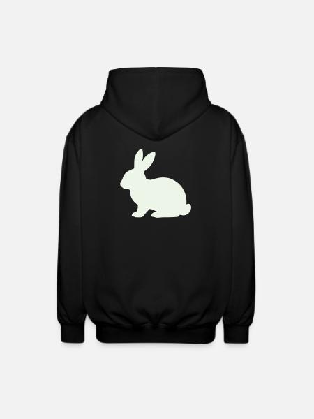 Silhouette délicate du lapin - Veste à capuche unisexe - noir