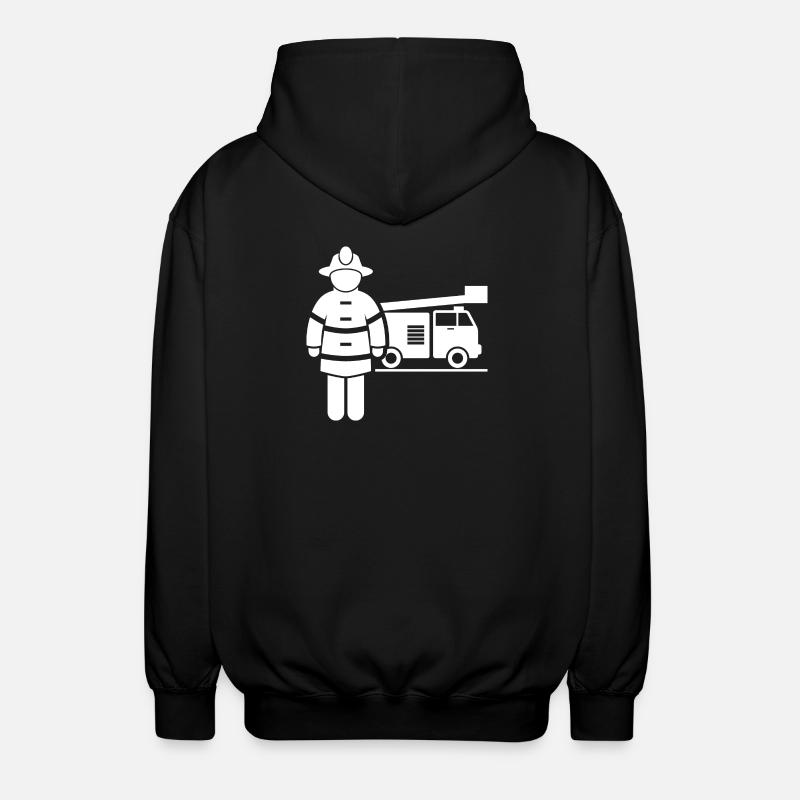 Firefighter Floriansjünger firefighters - Unisex Hooded Jacket - black