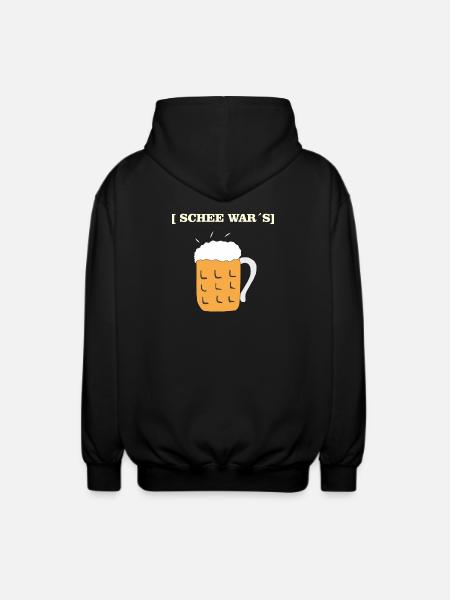 SCHEE WARS BIERKRUG - Unisex Kapuzenjacke - Schwarz