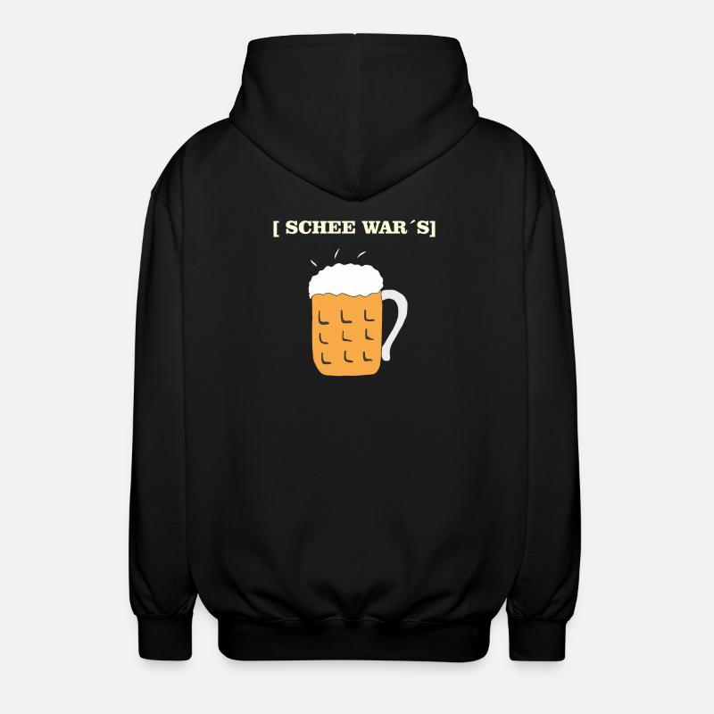 SCHEE WARS BIERKRUG - Unisex Kapuzenjacke - Schwarz