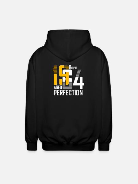 Geboren 1954 Gealterte Perfektion - Unisex Kapuzenjacke - Schwarz